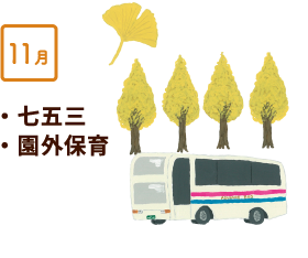 11月 七五三、園外保育